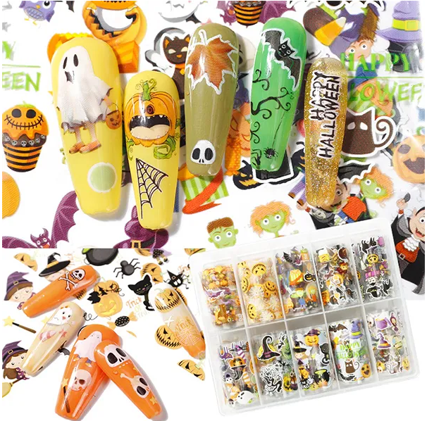 Decoración para uñas de pegatina de halloween